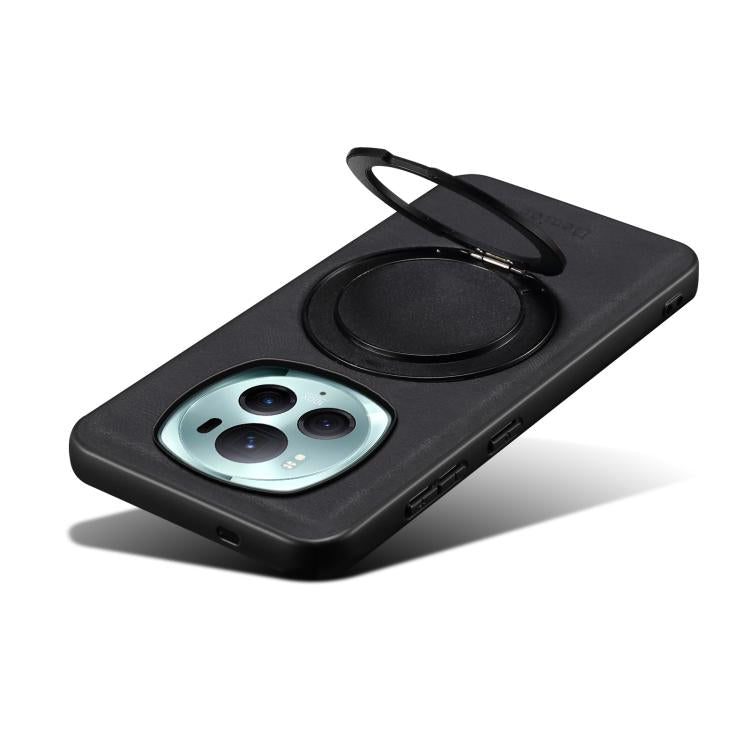 For Honor Magic6 Pro Denior A14 Skin Feel Rotating Holder MagSafe Phone Case(Black) - Honor Cases by Denior | Online Shopping UK | buy2fix