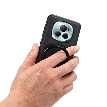 For Honor Magic6 Pro Denior A14 Skin Feel Rotating Holder MagSafe Phone Case(Black) - Honor Cases by Denior | Online Shopping UK | buy2fix