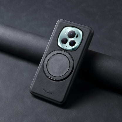 For Honor Magic6 Pro Denior A14 Skin Feel Rotating Holder MagSafe Phone Case(Black) - Honor Cases by Denior | Online Shopping UK | buy2fix