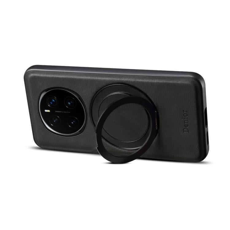 For Honor Magic7 Pro Denior A14 Skin Feel Rotating Holder MagSafe Phone Case(Black) - Honor Cases by Denior | Online Shopping UK | buy2fix