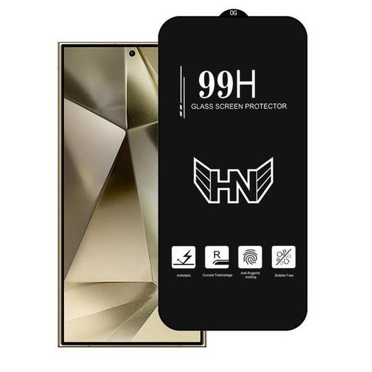 For Samsung Galaxy S24 Ultra 5G 0.18mm High Aluminum Large Arc Full Screen Tempered Glass Film, Support Fingerprint Unlocking