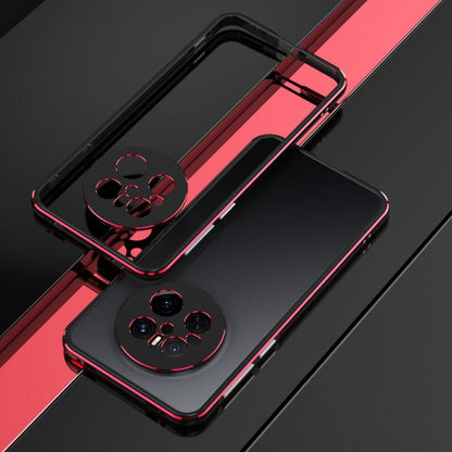 For Huawei Mate 70 Aurora Series Lens Protector + Metal Frame Phone Case(Black Red) - Huawei Cases by buy2fix | Online Shopping UK | buy2fix