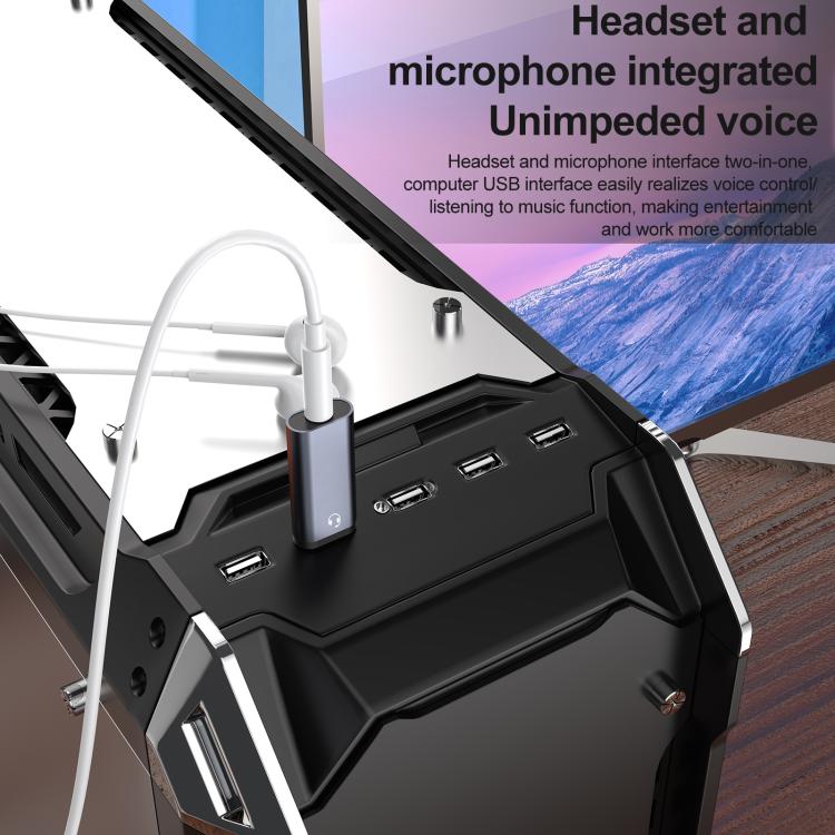 USB Male to 3.5mm Female Audio Adapter(Grey) - Audio Adapter by buy2fix | Online Shopping UK | buy2fix