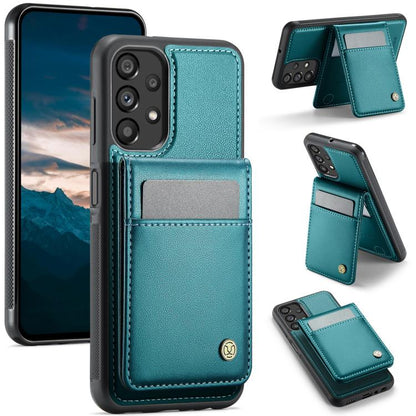 For Samsung Galaxy A23 4G / 5G JEEHOOD J06 British Style RFID MagSafe Card Bag PU Phone Case(Green) - Galaxy Phone Cases by JEEHOOD | Online Shopping UK | buy2fix