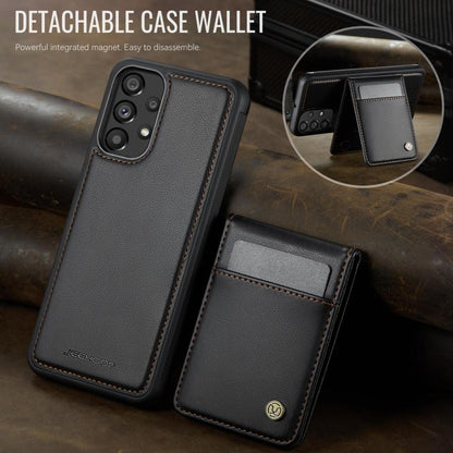 For Samsung Galaxy A23 4G / 5G JEEHOOD J06 British Style RFID MagSafe Card Bag PU Phone Case(Black) - Galaxy Phone Cases by JEEHOOD | Online Shopping UK | buy2fix