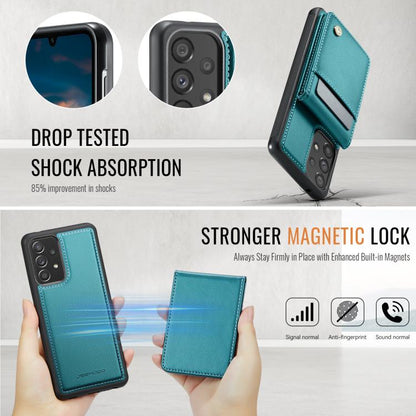 For Samsung Galaxy A53 5G JEEHOOD J06 British Style RFID MagSafe Card Bag PU Phone Case(Green) - Galaxy Phone Cases by JEEHOOD | Online Shopping UK | buy2fix