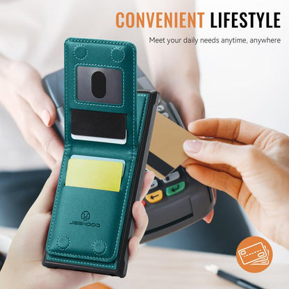 For Samsung Galaxy S23 Ultra 5G JEEHOOD J06 British Style RFID MagSafe Card Bag PU Phone Case(Green) - Galaxy S23 Ultra 5G Cases by JEEHOOD | Online Shopping UK | buy2fix