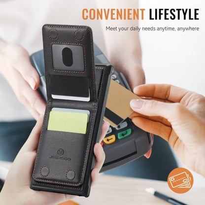 For Samsung Galaxy S24 Ultra 5G JEEHOOD J06 British Style RFID MagSafe Card Bag PU Phone Case(Black) - Galaxy S24 Ultra 5G Cases by JEEHOOD | Online Shopping UK | buy2fix