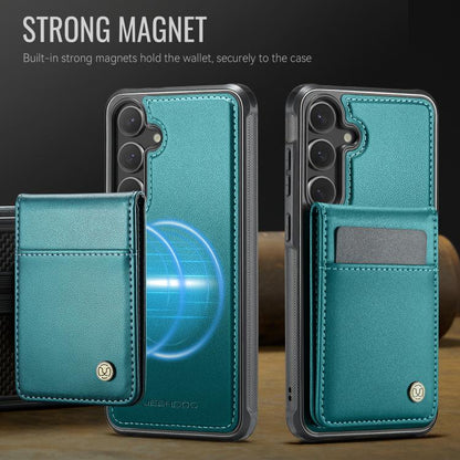 For Samsung Galaxy S24+ 5G JEEHOOD J06 British Style RFID MagSafe Card Bag PU Phone Case(Green) - Galaxy S24+ 5G Cases by JEEHOOD | Online Shopping UK | buy2fix