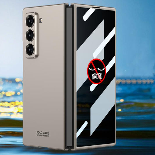 For Samsung Galaxy Z Fold6 Slim GKK Integrated Ultra-thin Privacy Full Coverage Phone Case(Titanium Gray) - Galaxy Phone Cases by GKK | Online Shopping UK | buy2fix