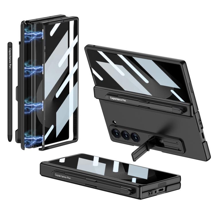For Samsung Galaxy Z Fold6 Slim GKK Integrated Full Coverage Magnetic Fold Phone Case with Pen Slot / Pen(Black) - Galaxy Phone Cases by GKK | Online Shopping UK | buy2fix