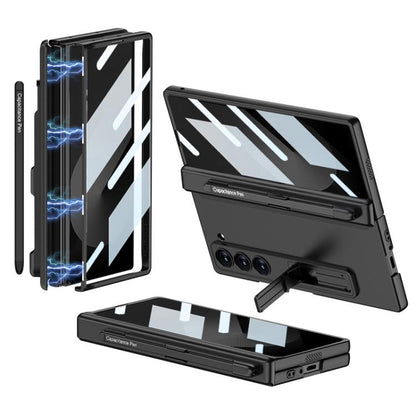 For Samsung Galaxy Z Fold6 Slim GKK Integrated Full Coverage Magnetic Fold Phone Case with Pen Slot / Pen(Black) - Galaxy Phone Cases by GKK | Online Shopping UK | buy2fix