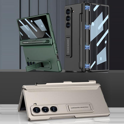 For Samsung Galaxy Z Fold6 Slim GKK Integrated Full Coverage Magnetic Fold Phone Case with Pen Slot / Pen(Black) - Galaxy Phone Cases by GKK | Online Shopping UK | buy2fix