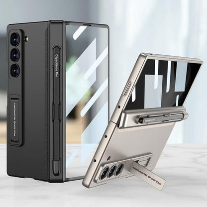 For Samsung Galaxy Z Fold6 Slim GKK Integrated Full Coverage Magnetic Fold Phone Case with Pen Slot / Pen(Black) - Galaxy Phone Cases by GKK | Online Shopping UK | buy2fix