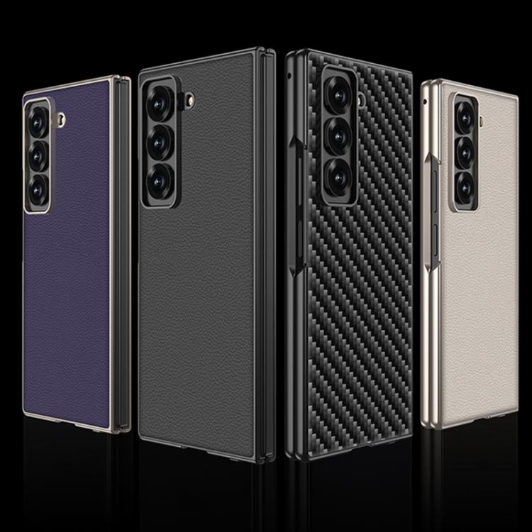 For Samsung Galaxy Z Fold6 Slim GKK Integrated Metal Paint Skin Feel Leather Full Coverage Phone Case(Purple) - Galaxy Phone Cases by GKK | Online Shopping UK | buy2fix