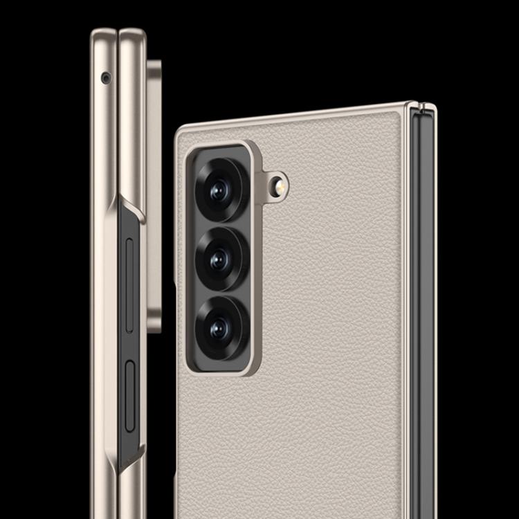 For Samsung Galaxy Z Fold6 Slim GKK Integrated Metal Paint Skin Feel Leather Full Coverage Phone Case(Purple) - Galaxy Phone Cases by GKK | Online Shopping UK | buy2fix