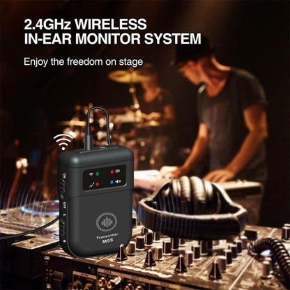 M5S Wireless In-Ear Monitor System for Stage Live Broadcast 2.4G Transmitter & Receiver(Black) - Microphone by buy2fix | Online Shopping UK | buy2fix