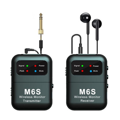 M6S Stereo Wireless In-Ear Monitor System 2.4G Transmitter & Receiver(Black) - Microphone by buy2fix | Online Shopping UK | buy2fix