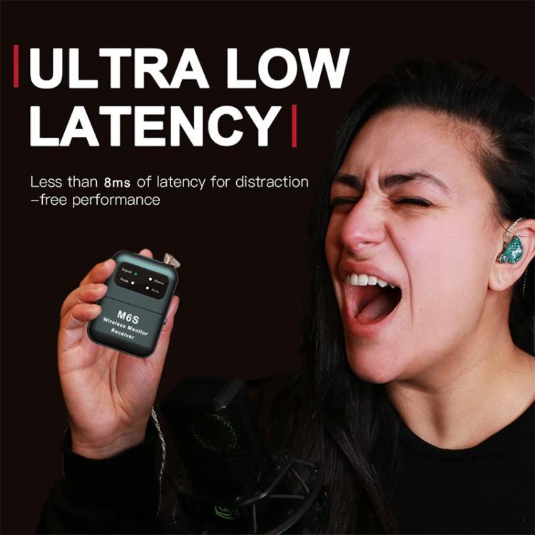 M6S Stereo Wireless In-Ear Monitor System 2.4G Transmitter & Receiver(Black) - Microphone by buy2fix | Online Shopping UK | buy2fix