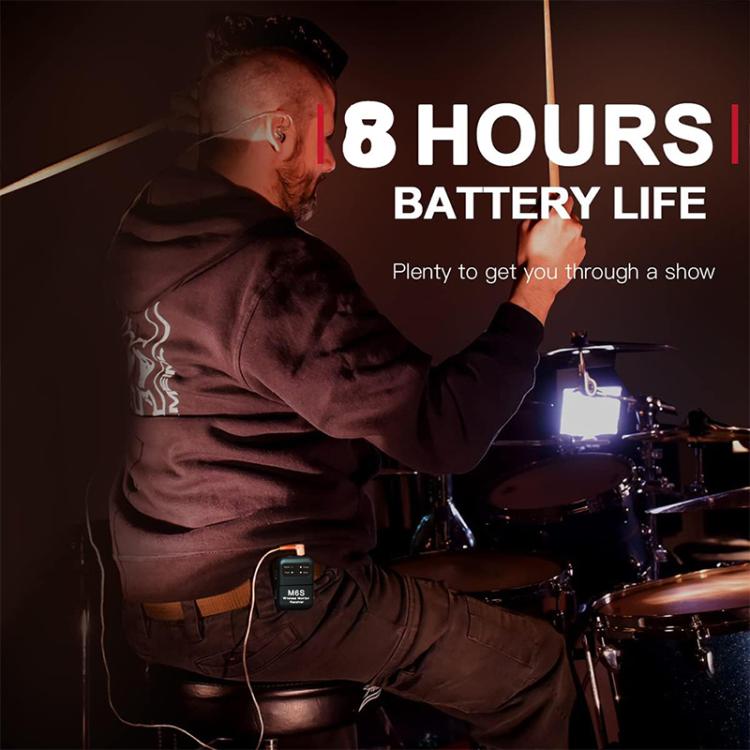 M6S Stereo Wireless In-Ear Monitor System 2.4G Transmitter & Receiver(Black) - Microphone by buy2fix | Online Shopping UK | buy2fix