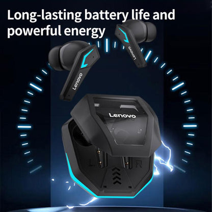 Lenovo TG102 AI Intelligent Noise Reduction Game BT 5.4 Wireless Earphones(Black) - TWS Earphone by Lenovo | Online Shopping UK | buy2fix