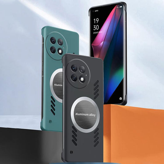 For OnePlus 13 All-inclusive Lens Frameless Graphene Cooling Phone Case(Navy Blue) by buy2fix