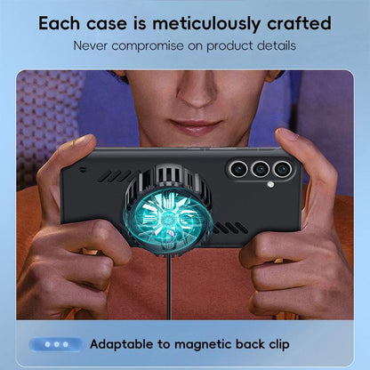 For Samsung Galaxy S25 5G All-inclusive Lens Frameless Graphene Cooling Phone Case(Orange) - Galaxy S25 5G Cases by buy2fix | Online Shopping UK | buy2fix