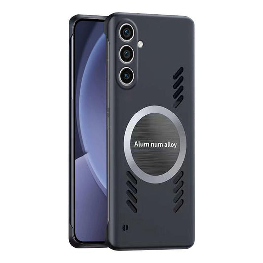 For Samsung Galaxy S25 5G All-inclusive Lens Frameless Graphene Cooling Phone Case(Black) - Galaxy S25 5G Cases by buy2fix | Online Shopping UK | buy2fix
