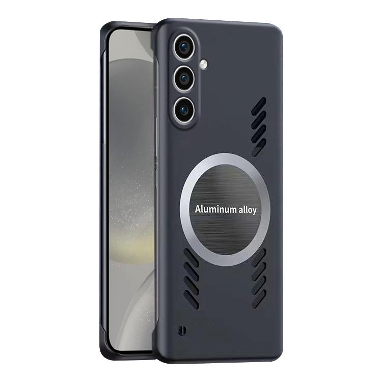 For Samsung Galaxy S24+ 5G All-inclusive Lens Frameless Graphene Cooling Phone Case(Black) - Galaxy S24+ 5G Cases by buy2fix | Online Shopping UK | buy2fix