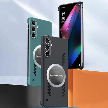 For Samsung Galaxy S24 5G All-inclusive Lens Frameless Graphene Cooling Phone Case(Orange) - Galaxy S24 5G Cases by buy2fix | Online Shopping UK | buy2fix