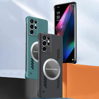 For Samsung Galaxy S23 Ultra 5G All-inclusive Lens Frameless Graphene Cooling Phone Case(Black) - Galaxy S23 Ultra 5G Cases by buy2fix | Online Shopping UK | buy2fix