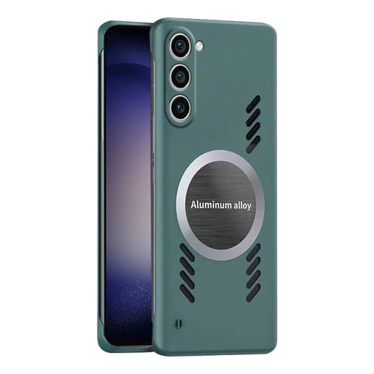 For Samsung Galaxy S23+ 5G All-inclusive Lens Frameless Graphene Cooling Phone Case(Navy Blue) - Galaxy S23+ 5G Cases by buy2fix | Online Shopping UK | buy2fix