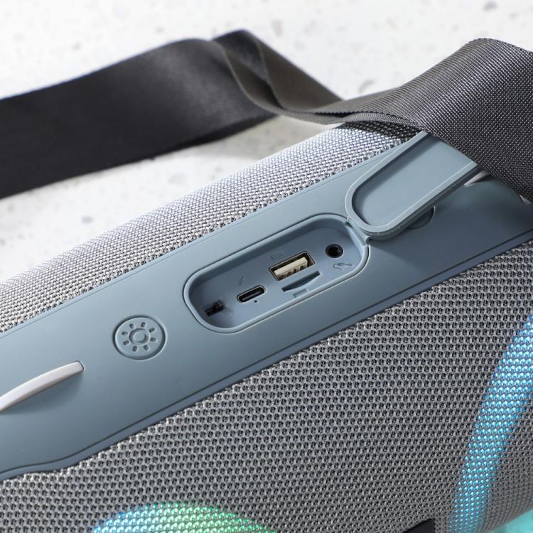 T&G TG676 30W Music Battle Drum Portable Strap Bluetooth Speaker with RGB Light(Black) - Desktop Speaker by T&G | Online Shopping UK | buy2fix