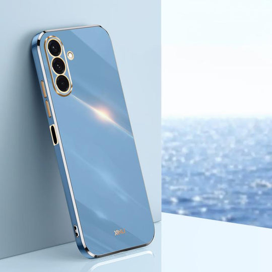 For Samsung Galaxy A26 5G XINLI Straight Edge 6D Electroplate TPU Phone Case(Celestial Blue)