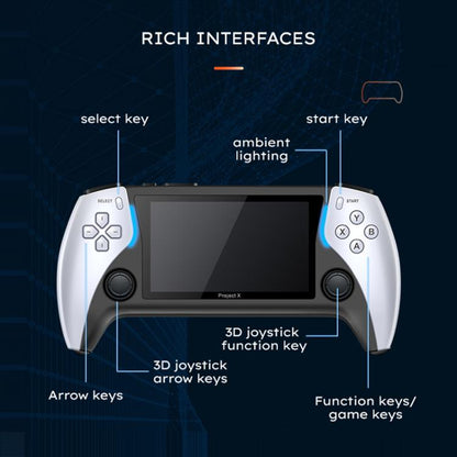PROJECT X Handheld Game Console 4.3 inch Screen ATM 7051 CPU(White) - Pocket Console by buy2fix | Online Shopping UK | buy2fix