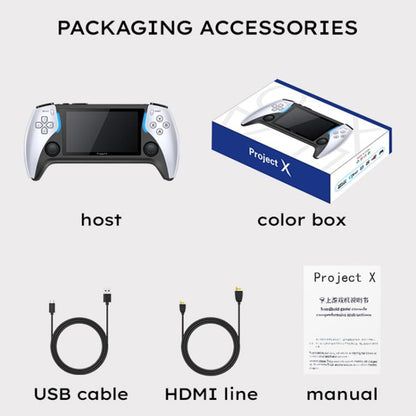 PROJECT X Handheld Game Console 4.3 inch Screen ATM 7051 CPU(White) - Pocket Console by buy2fix | Online Shopping UK | buy2fix