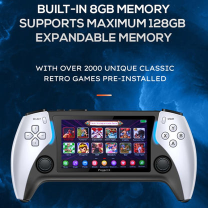 PROJECT X Handheld Game Console 4.3 inch Screen ATM 7051 CPU(White) - Pocket Console by buy2fix | Online Shopping UK | buy2fix