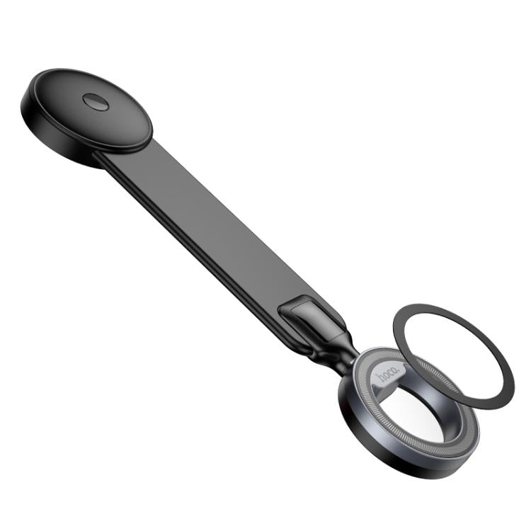 hoco H71 Totem Car Center Console Ring Magnetic Phone Holder(Black Grey) - Universal Car Holders by hoco | Online Shopping UK | buy2fix