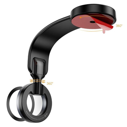 hoco H71 Totem Car Center Console Ring Magnetic Phone Holder(Black Grey) - Universal Car Holders by hoco | Online Shopping UK | buy2fix