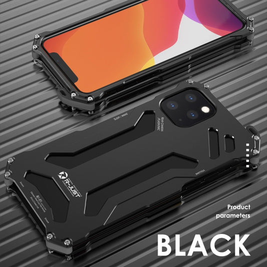 For iPhone 12 / 12 Pro R-JUST Shockproof Armor Metal Protective Case(Black) by R-JUST