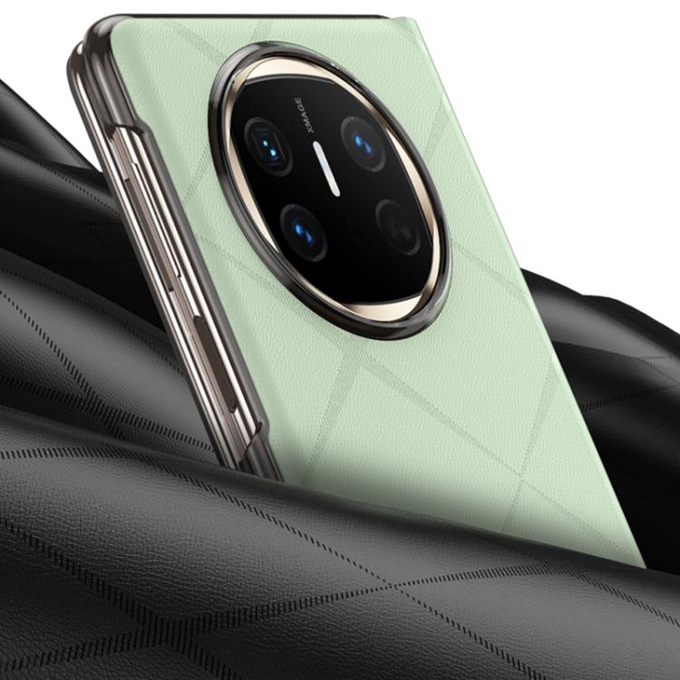 For Huawei Mate X6 Plain Leather Embossed MagSafe Magnetic Phone Leather Case(Green) - Huawei Cases by buy2fix | Online Shopping UK | buy2fix