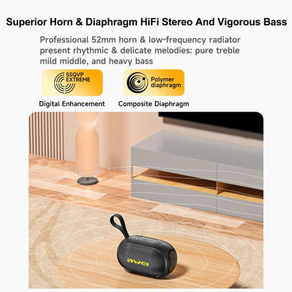 awei KA1 Outdoor Portable Colorful Light Bluetooth Speaker(Black) - Desktop Speaker by awei | Online Shopping UK | buy2fix