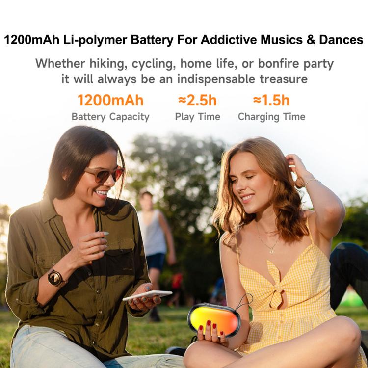 awei KA1 Outdoor Portable Colorful Light Bluetooth Speaker(Black) - Desktop Speaker by awei | Online Shopping UK | buy2fix