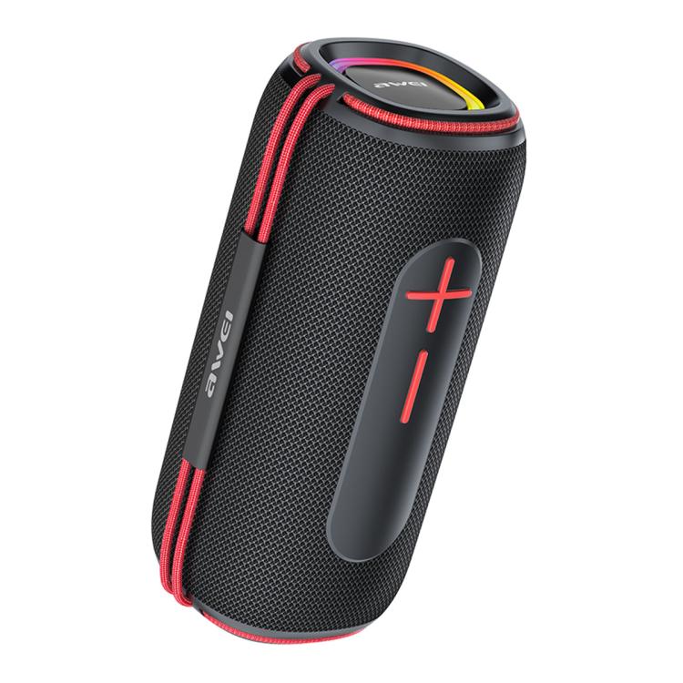 awei KA5 Portable Outdoor Colorful RGB Light Bluetooth Speaker(Black Red) - Desktop Speaker by awei | Online Shopping UK | buy2fix