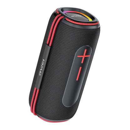 awei KA5 Portable Outdoor Colorful RGB Light Bluetooth Speaker(Black Red) - Desktop Speaker by awei | Online Shopping UK | buy2fix