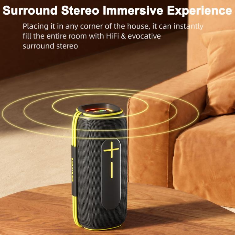 awei KA5 Portable Outdoor Colorful RGB Light Bluetooth Speaker(Black Yellow) - Desktop Speaker by awei | Online Shopping UK | buy2fix