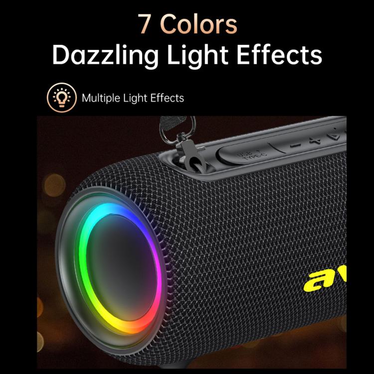 awei KA33 Portable Outdoor Waterproof Bluetooth Speaker Subwoofer(Black) - Desktop Speaker by awei | Online Shopping UK | buy2fix