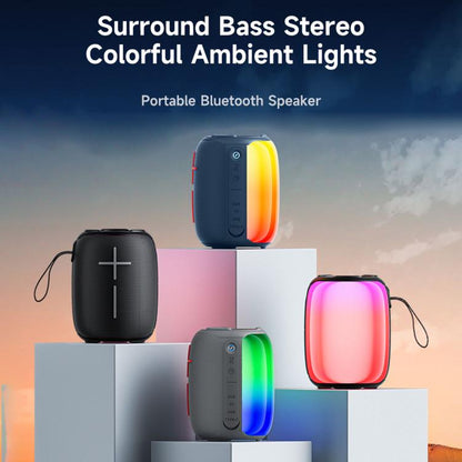 awei Y525 Portable Colorful Ambient Light Bluetooth Speaker(Black) - Desktop Speaker by awei | Online Shopping UK | buy2fix