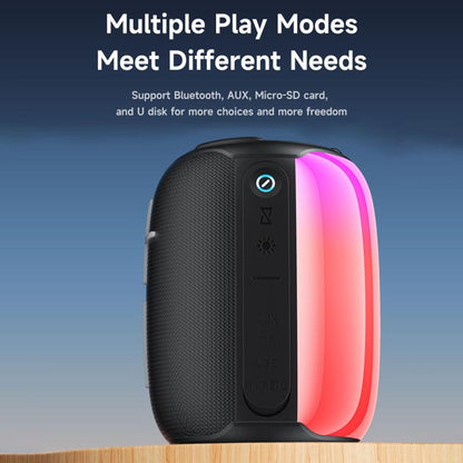 awei Y525 Portable Colorful Ambient Light Bluetooth Speaker(Black) - Desktop Speaker by awei | Online Shopping UK | buy2fix