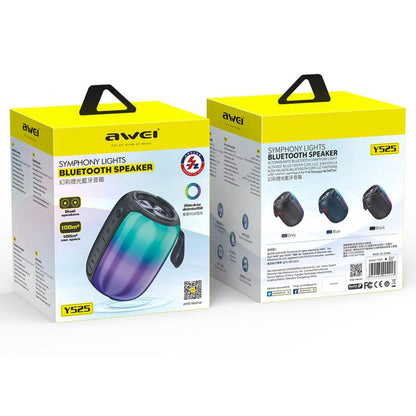 awei Y525 Portable Colorful Ambient Light Bluetooth Speaker(Black) - Desktop Speaker by awei | Online Shopping UK | buy2fix